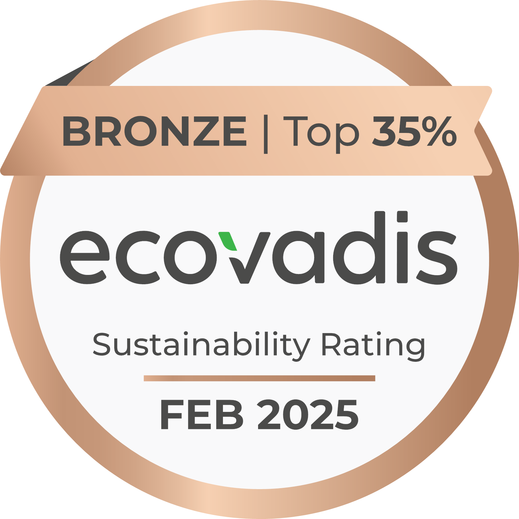 EcoVadis Bronze Medaille – Nachhaltigkeitsbewertung